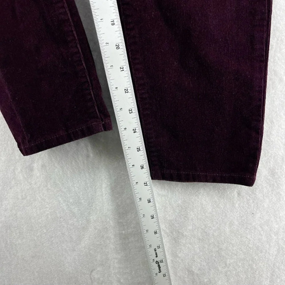 Banana Republic Corduroy Jeans Womens Sz 26P Purple Skinny Fit Low-Rise Stretch - Picture 5 of 12